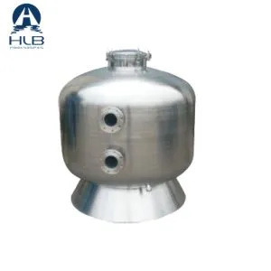 Sidomonterat slitstarkt sandfilter i rostfritt stål