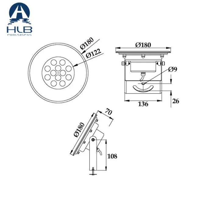 Color Changing Underwater Spotlight